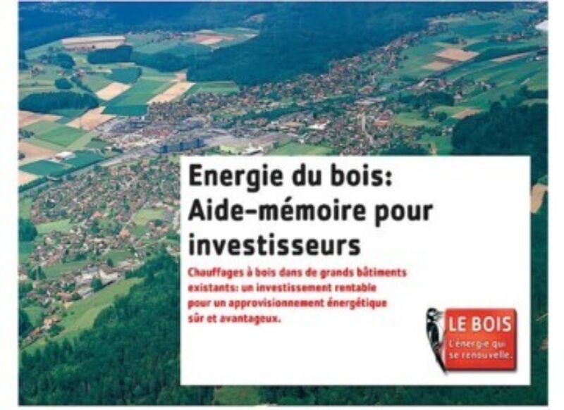 Energie-bois: aide-mémoire pour investisseurs